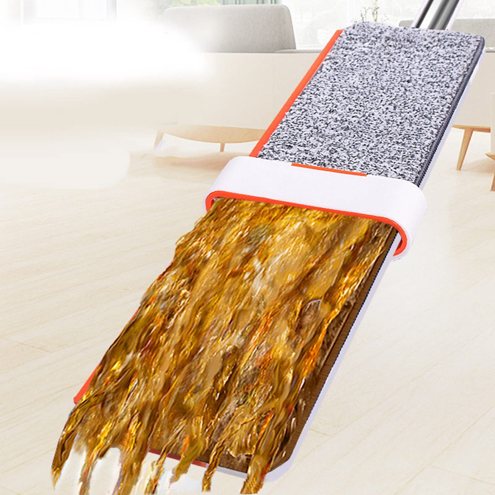 Fregona para Suelos con Cabezal de 41 Cm, Diseño Exprimible y Seco