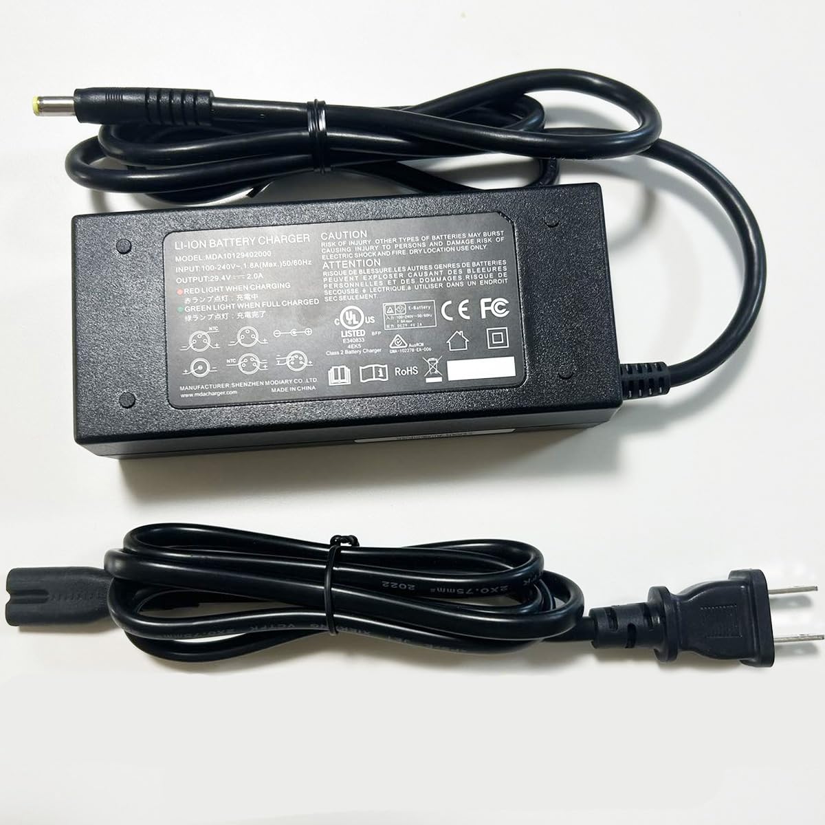 : 29.4V 2Aリチウムバッテリー充電器 ポータブル電源