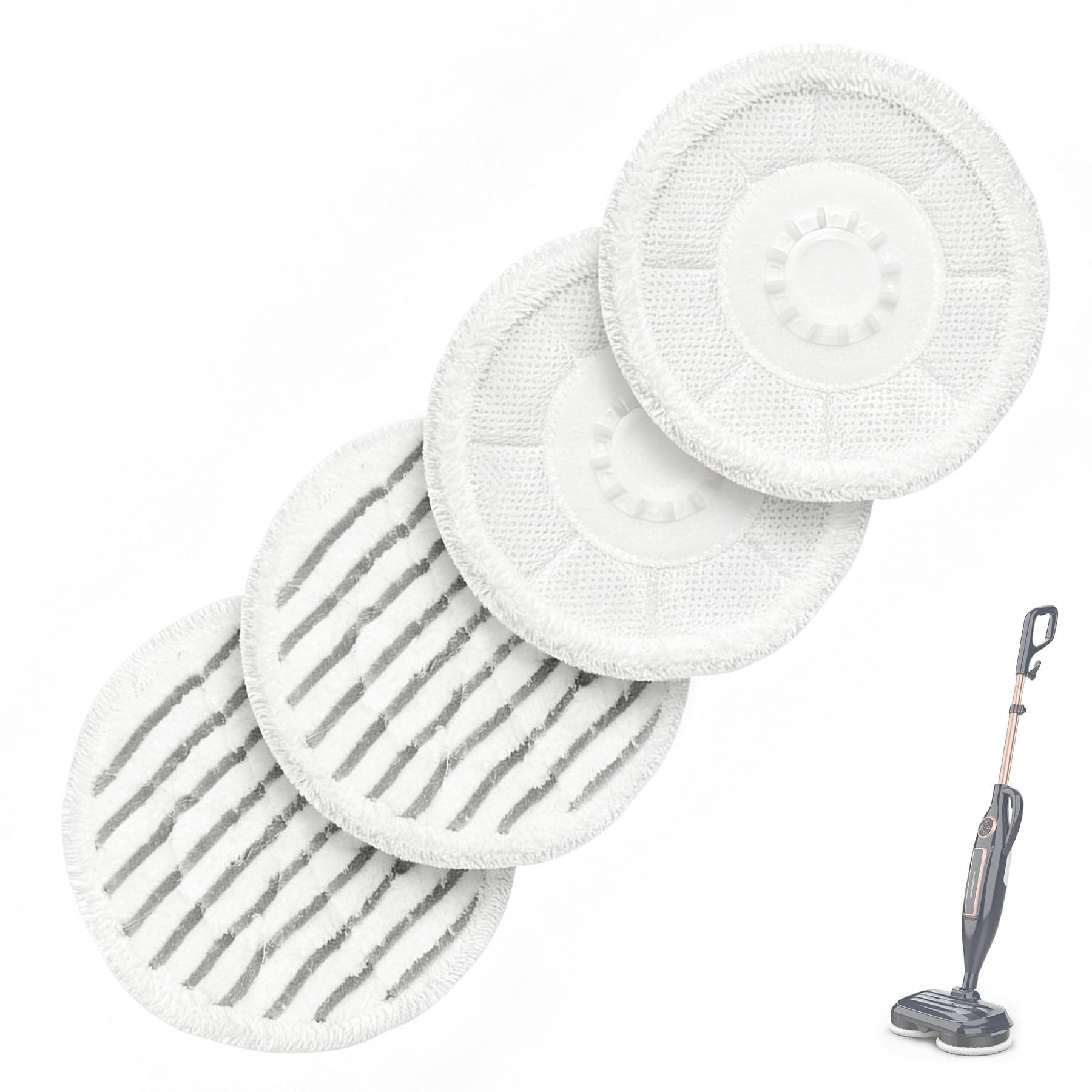 4Pack Microfiber Steam Mop Pads Compatible with Shark S6002UK & S7201UK – Reusable Microfiber Replacement Refills All-in-One Washable Cleaning Pads for Sealed Hard Floors