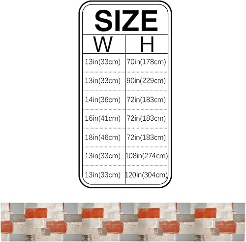 Miniatura 5 de Camino de mesa de café degradado de 70 pulgadas de largo, color naranja, gris, marrón, camino de mesa de pintura abstracta para cenas familiares,