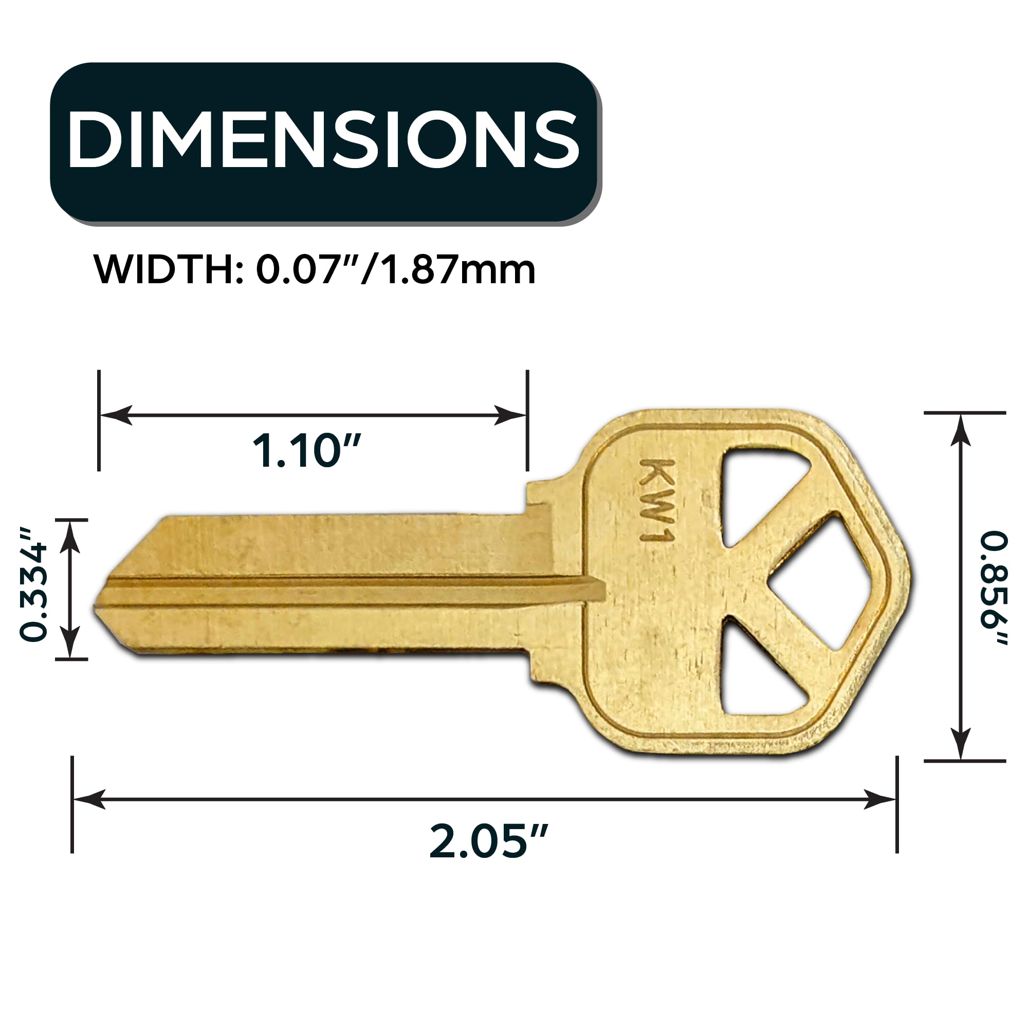 Kwikset - Confezione da 250 chiavi grezze
