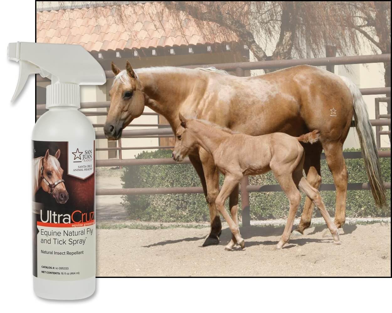 UltraCruz Equine Natural Spray anti-mouches et tiques 473 ml