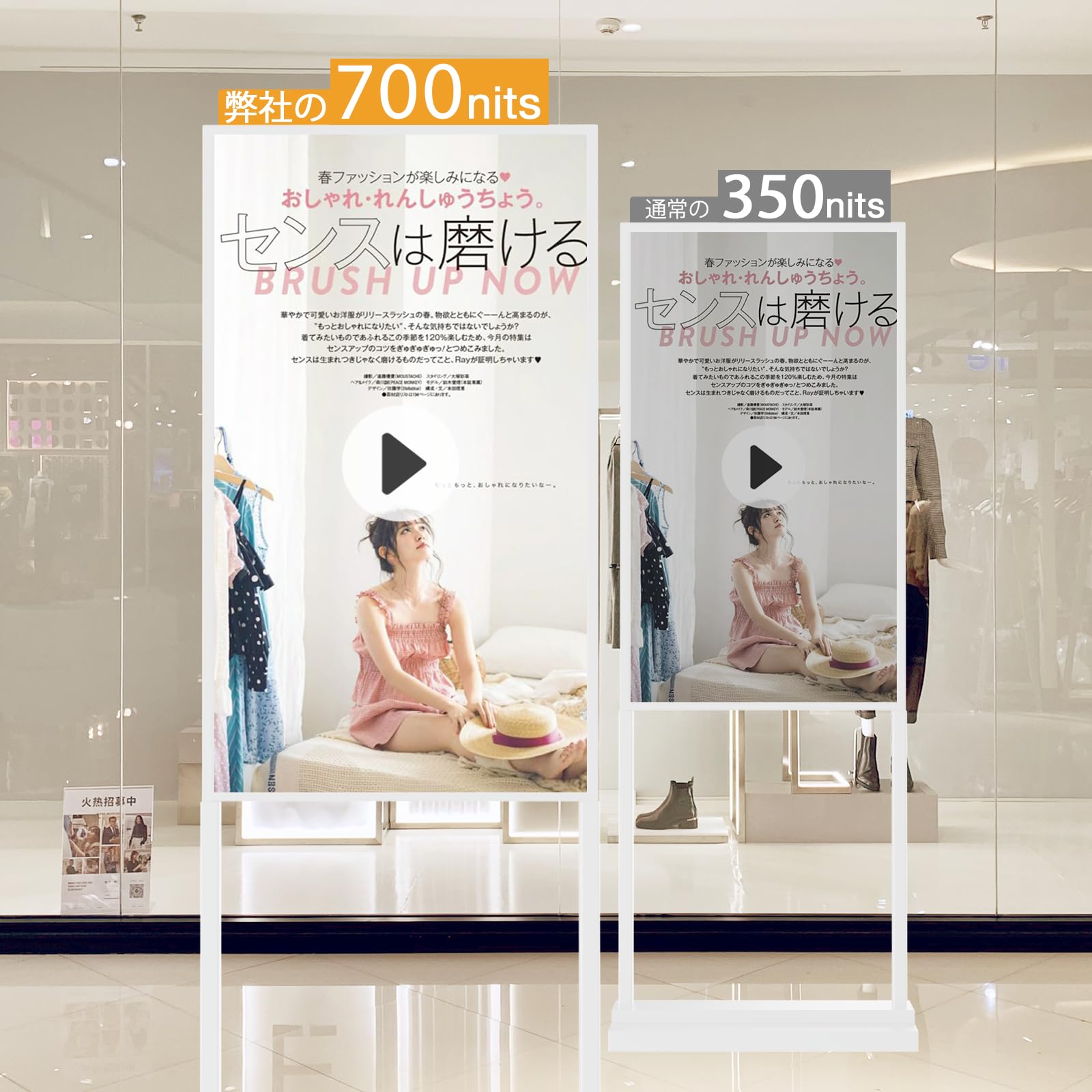 Amazon.co.jp: Canlarriz 32インチ デジタルサイネージ フロアスタンド
