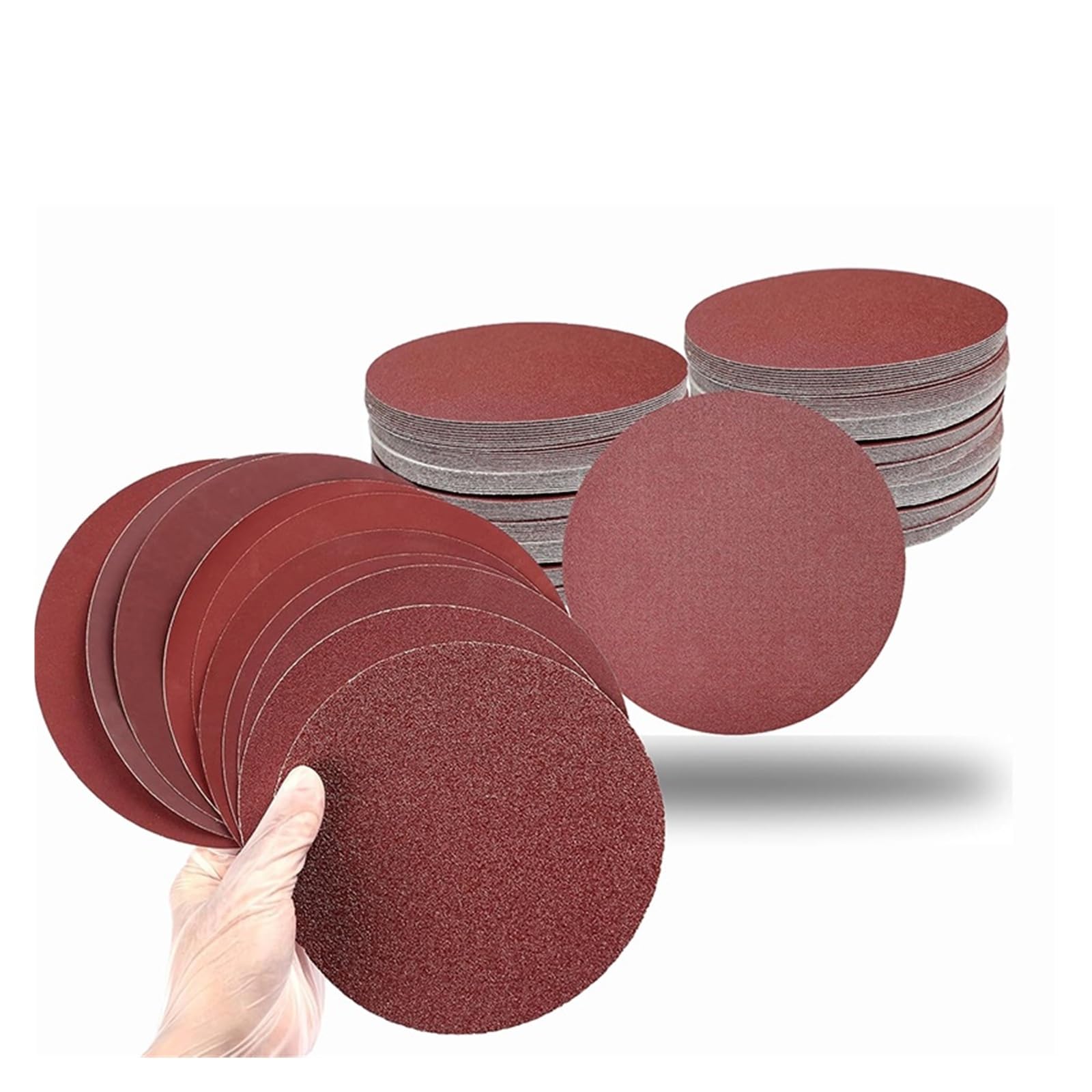 Dischi abrasivi, Dischi di carta abrasiva 10 pezzi 20 50 PZ 7 pollici 180 mm grana 40-2000(100-180MM)