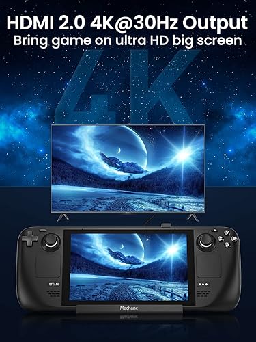 Miniatura 3 de Base de vapor - Estación de acoplamiento de vapor 4K 30Hz con puerto de carga USB-C de 100 W compatible con TV, monitor, interruptor, tableta,