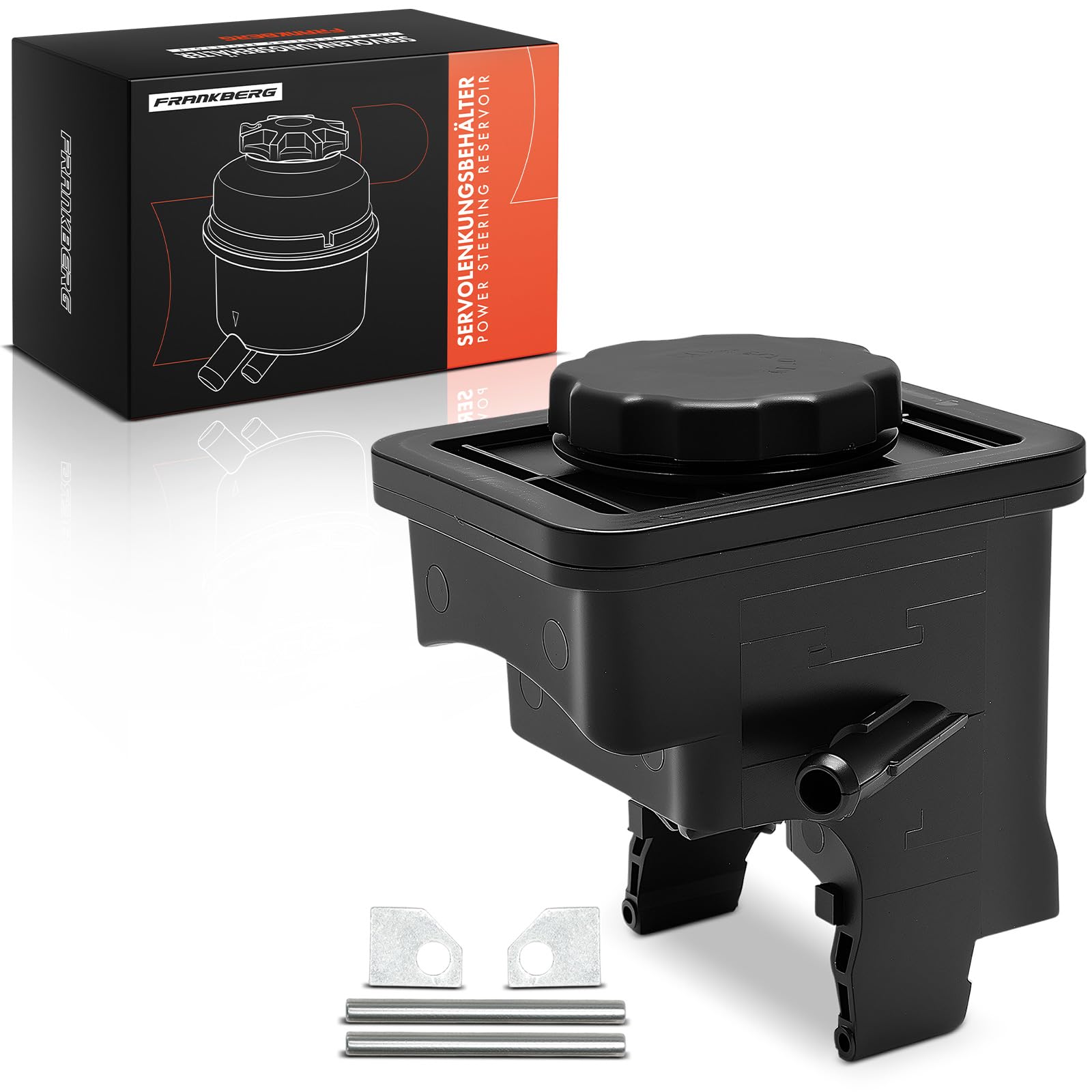 Frankberg Réservoir de Pompe Direction Assistée Compatible avec Série 3 Cabriolet E46 320 Cd 330 Cd Série 3 Coupé E46 Série 5 E39 Série 5 Break E39 X3 E83 Remplacer# 32411095749, 32411095748