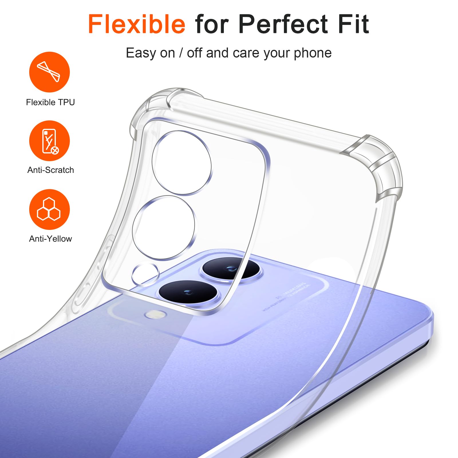 IVoler Cover Per Vivo Y17s, Custodia Trasparente Per ... - İHD