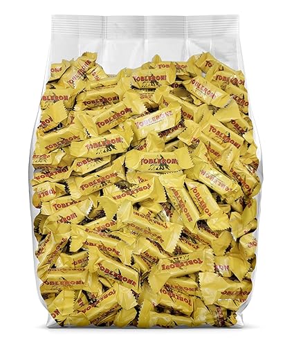 Toblerone Barras de chocolate con leche, barras de chocolate suizo Toblerone a granel, envueltas individualmente, chocolate Toblerone con turrón de