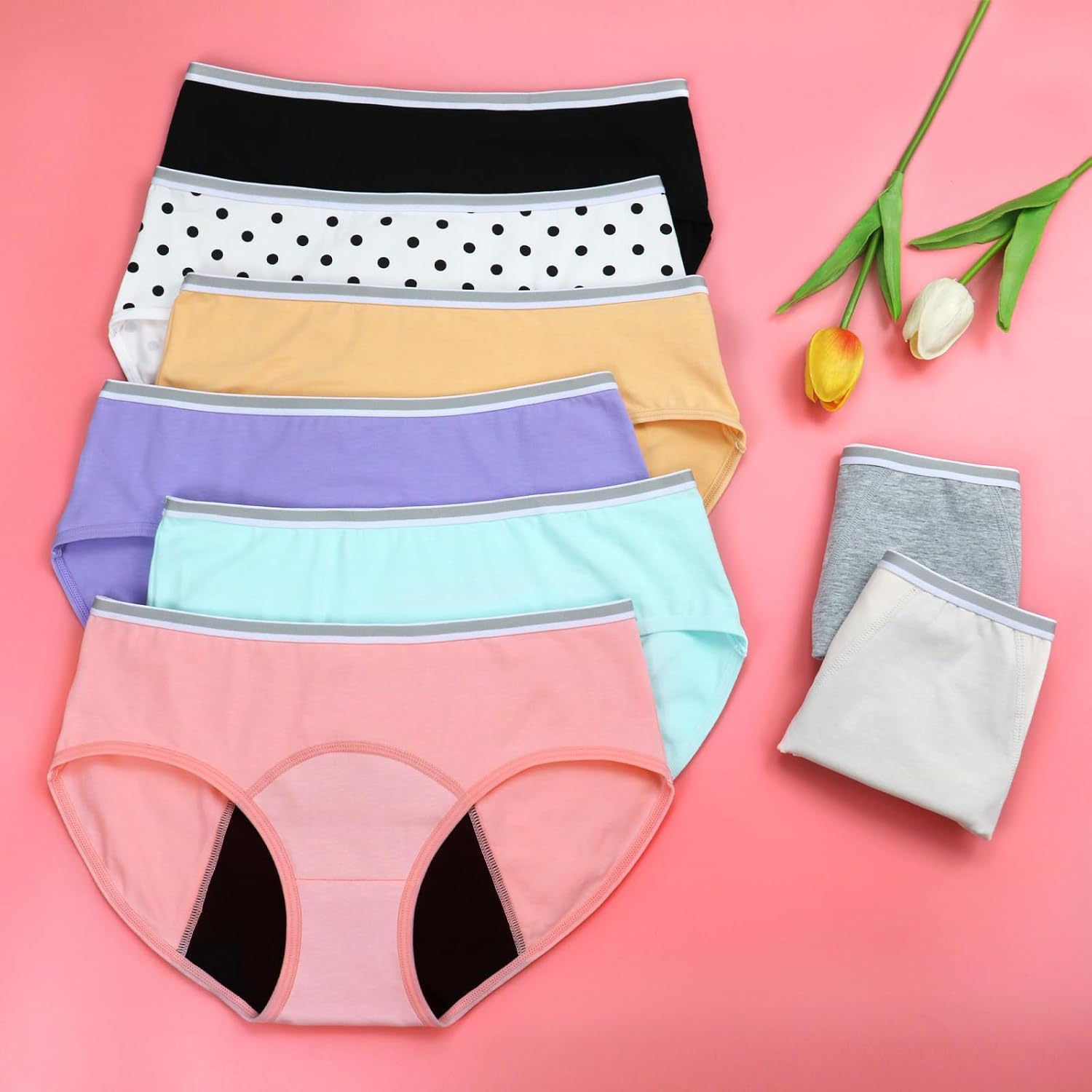 Teen Girls Period Underwear Leakproof Panties Menstrual Panty Cotton Kids Protective Briefs - Image 2