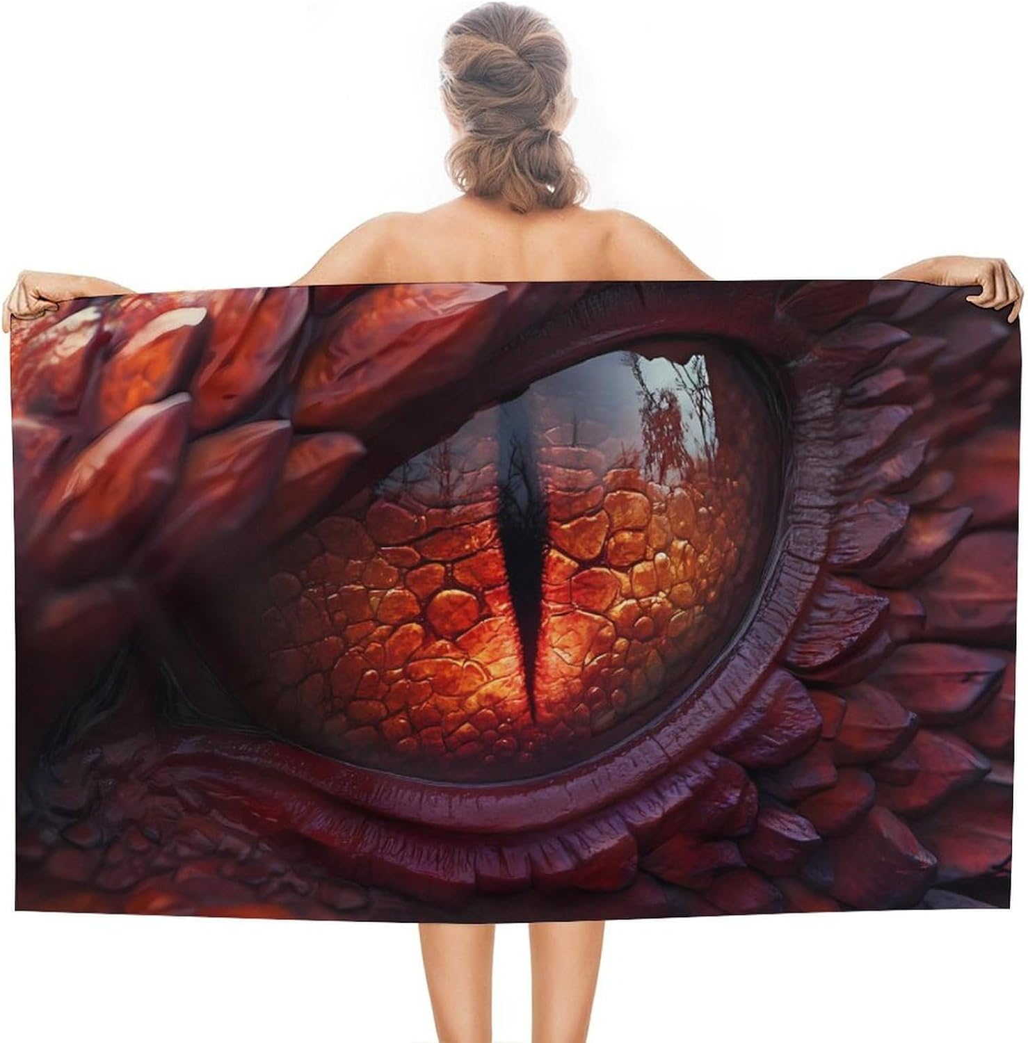 Dragon Eye Oversized Beach Towel Soft Absorbent Pool Bath Swim Towels for Adults Travel Vacation Gifts 130x80cm