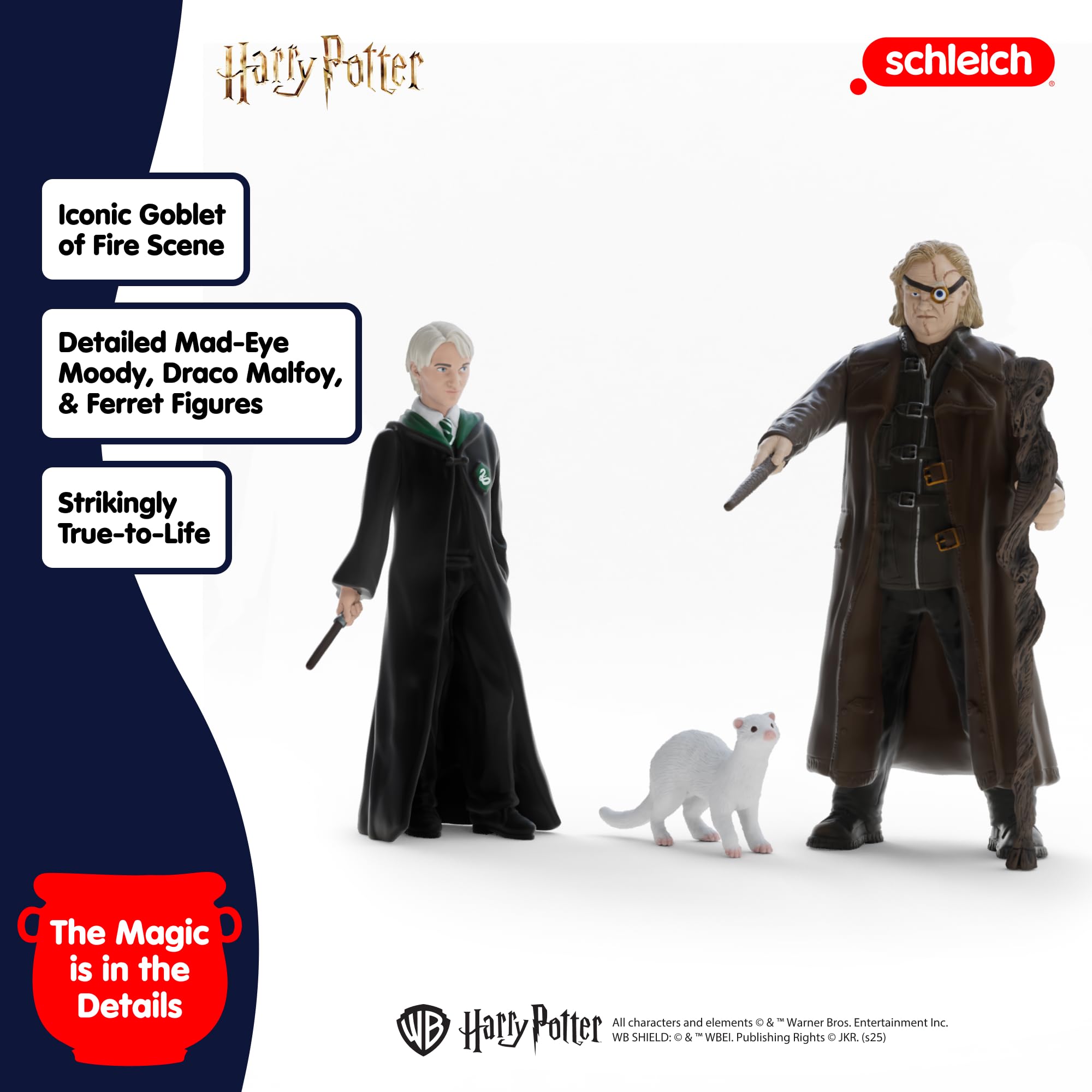 Schleich Harry Potter - Mad-Eye Moody, Draco Malfoy and Ferret