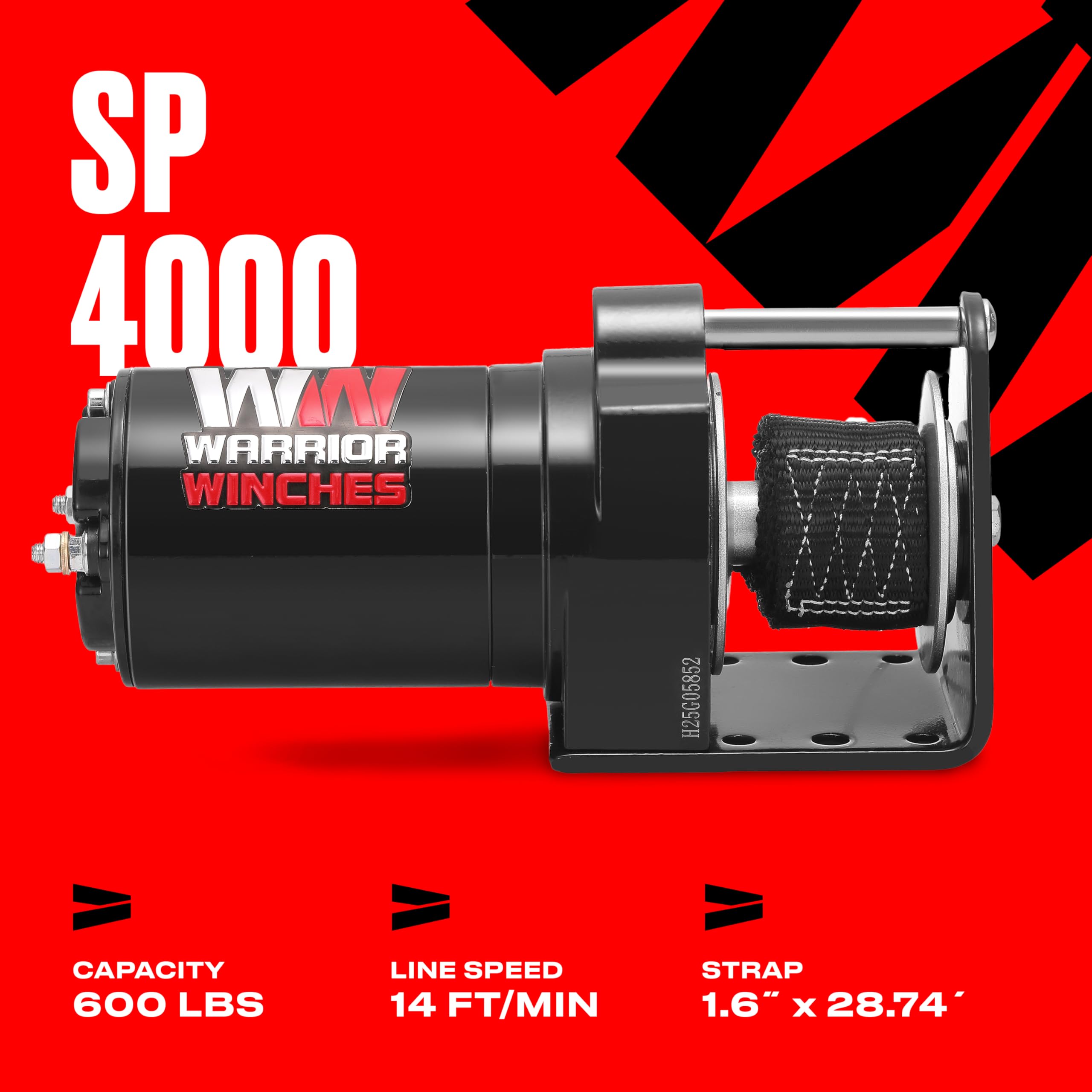 Warrior Winch: 600lb Electric Snow Plow Winch -2
