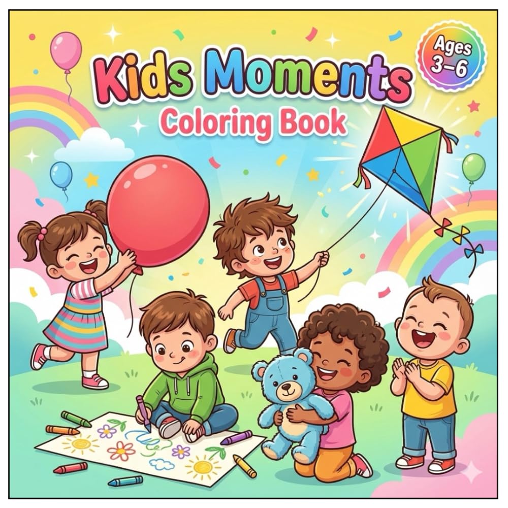 Kids Moments Coloring Book: Fun & Educational Coloring Book for Toddlers Ages 3–6
