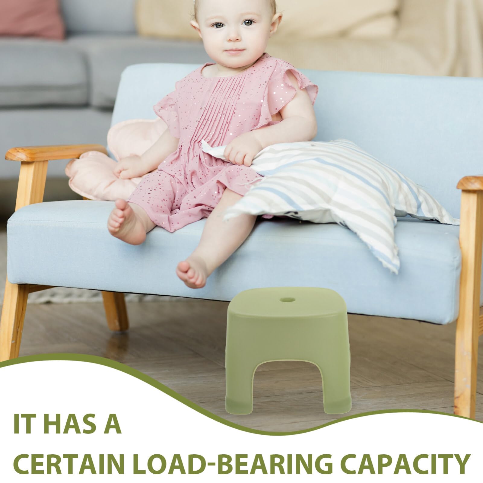 HOLIDYOYO Shoe Changing Stool Minimalist Design Portable Foot Stool Step for Toddlers Home Decor Accessory