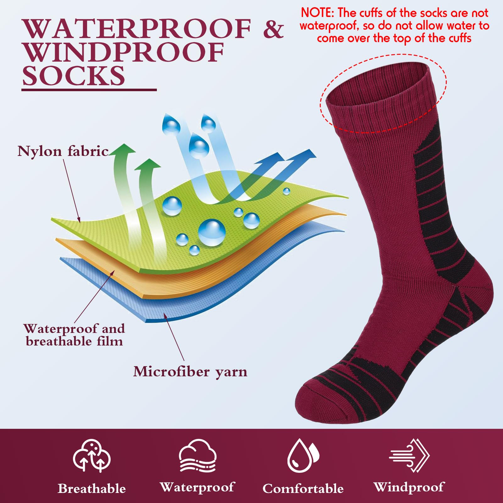 Jeyiour Chaussettes Style de design Homme (lot de 2)