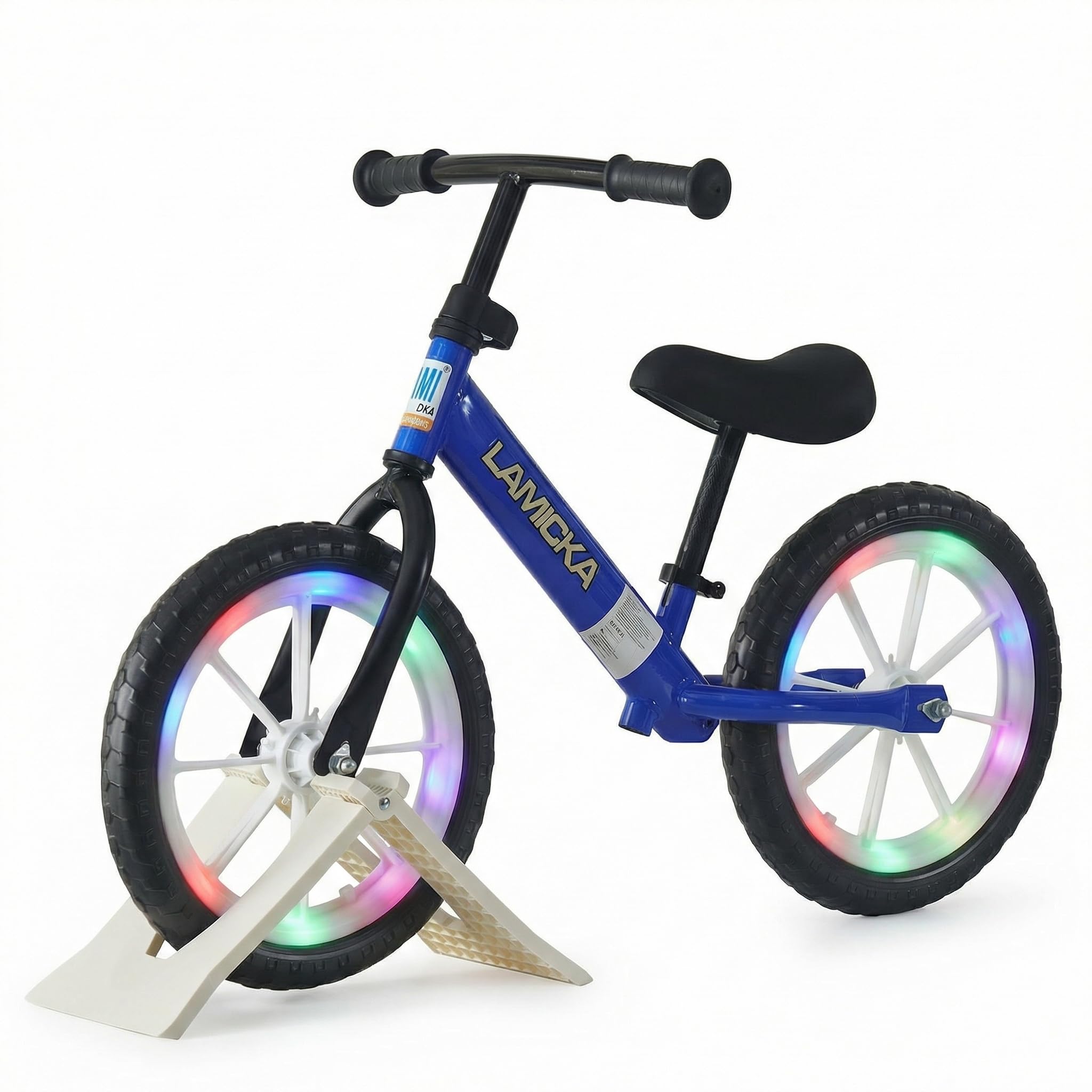 LSLIFE 12 Inch Balance Bike with LED Lights Training Bicycle for 2-6 Years Old Boys Girls First No Pedal Bike with Parking Stand Adjustable Handlebar/Seat