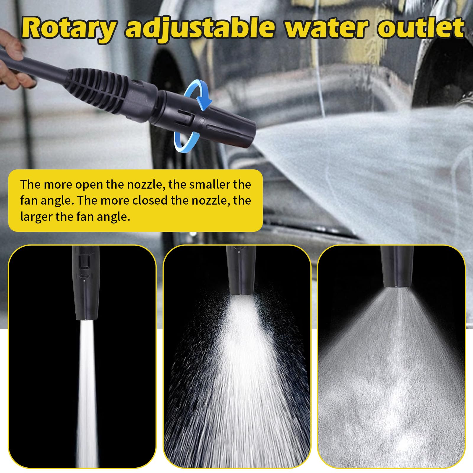 Pistola di ricambio ad alta pressione e pistola spray per Karcher K2 K3 K4 K5 K6 K7 idropulitrice elettrica ad alta pressione, ugello a spruzzo regolabile, Quick Connect 150 Bar