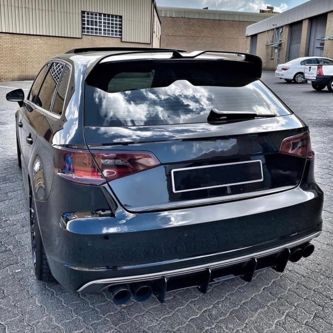 Spoiler Posteriore Per Audi A3 S3 8V Per TFSI Per TDI 2013 2014 2015 2016 2017 2018 2019 2020 Posteriore Del Tetto Coda Ala Tetto Diffusore Splitter Spoiler Boykits alettone posteriore