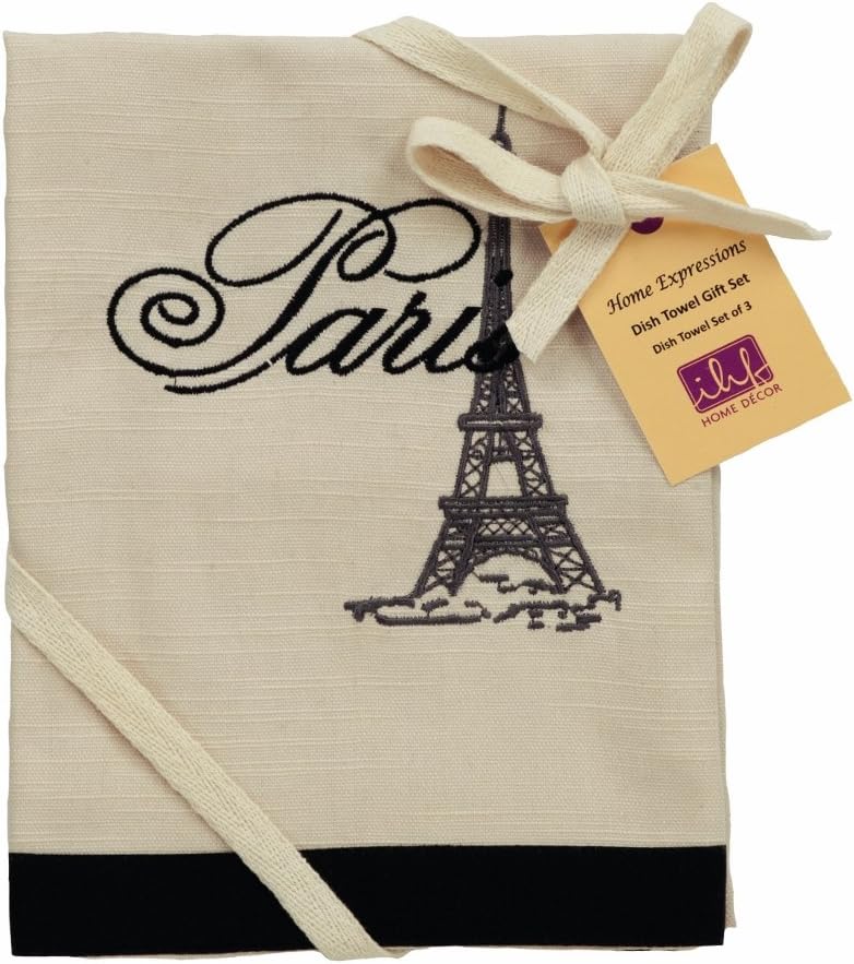 IHF Home Decor Kitchen Dishtowel French Postcard Design 20