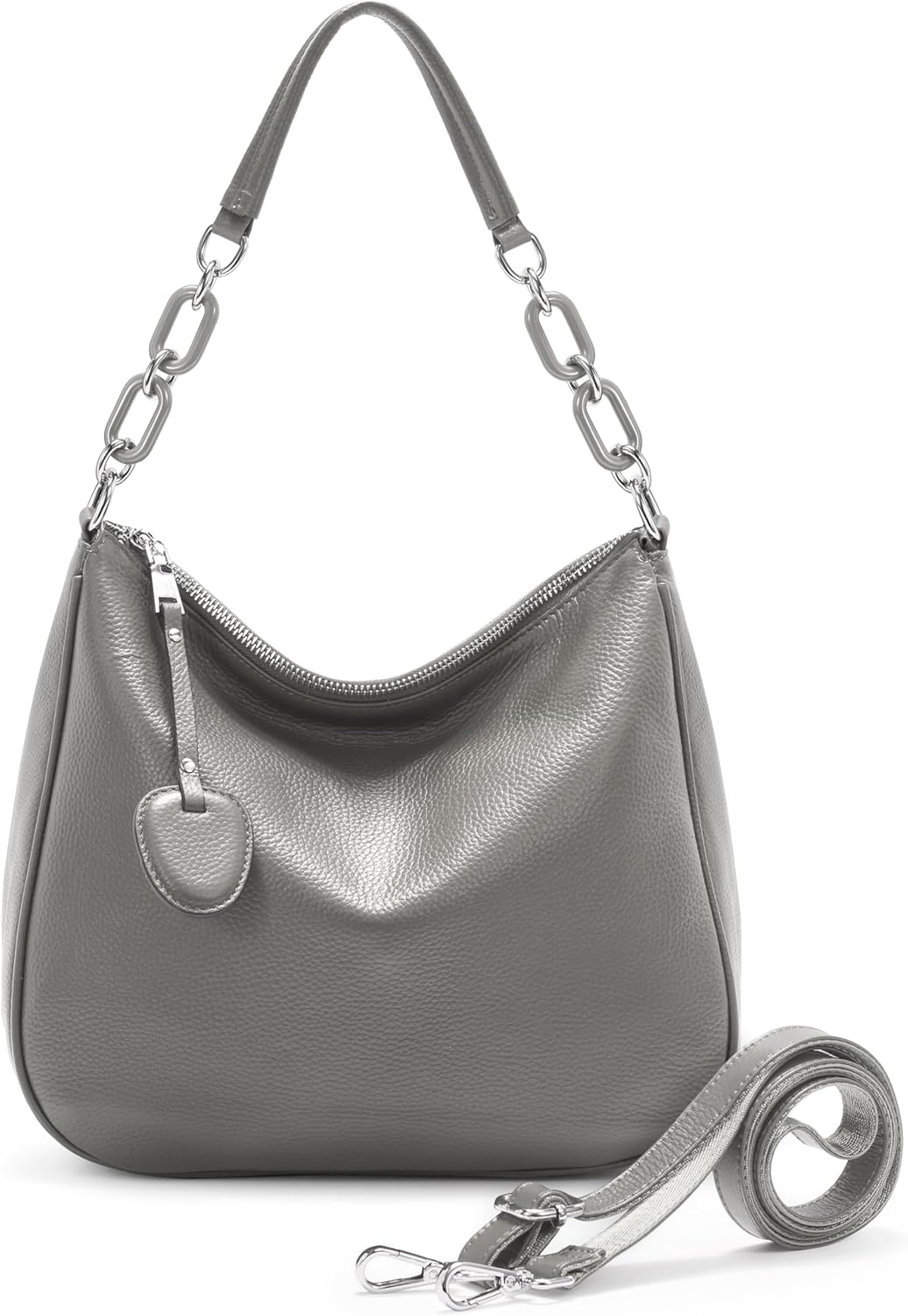 YALUXE Real Leather Hobo Bags for Women Designer Handbags Shoulder Bags Cross-body Purses