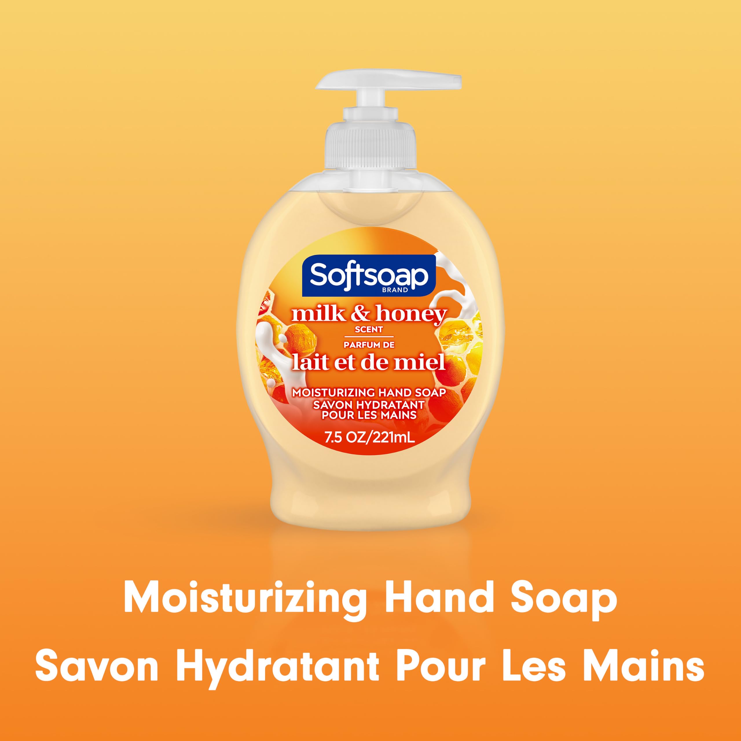 Softsoap Liquid Hand Soap, Milk and Honey - 7.5 fluid ounce (Pack of 6)