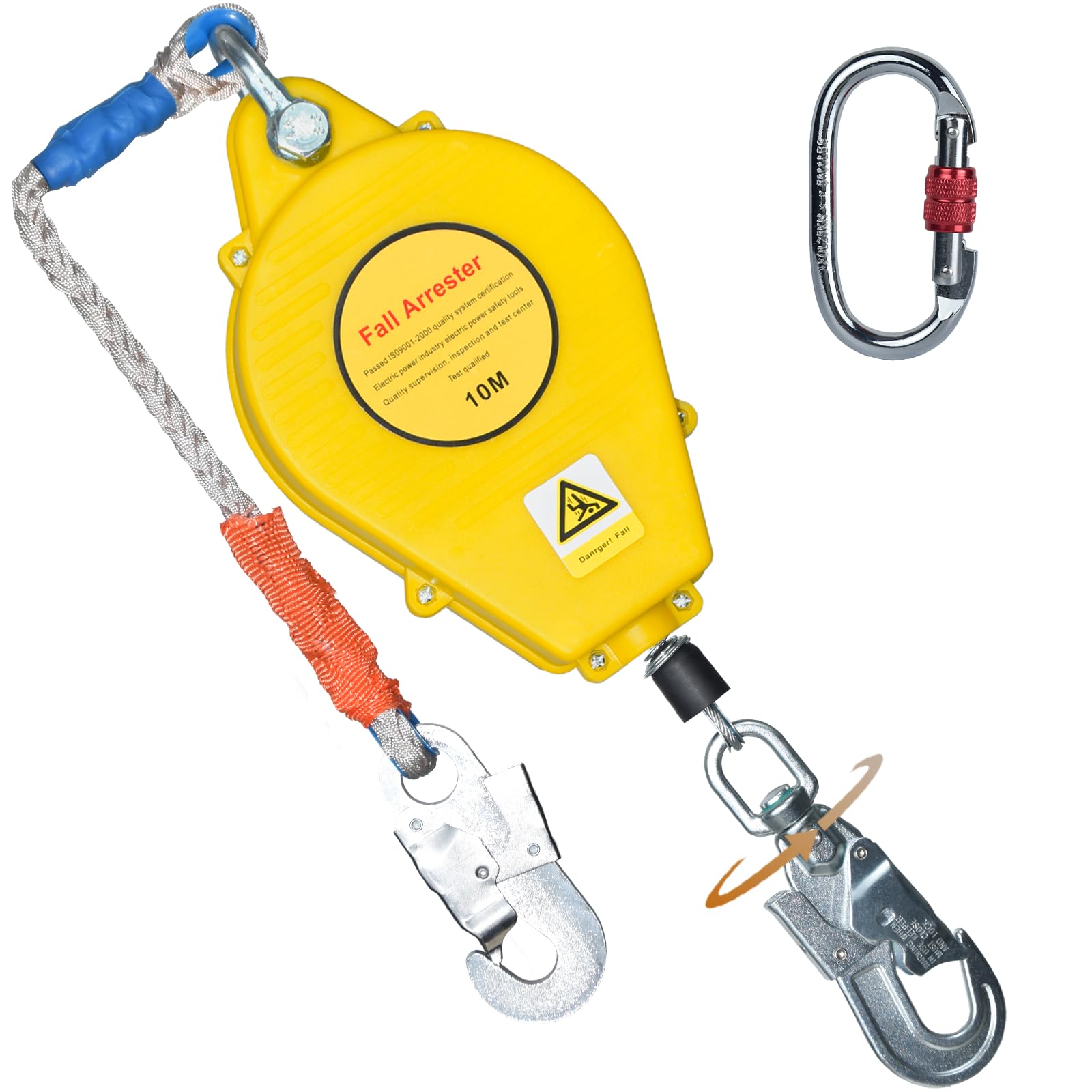 Harnais de Securite Anti Chute Toiture Retractable 10m/15m/20m(10m)