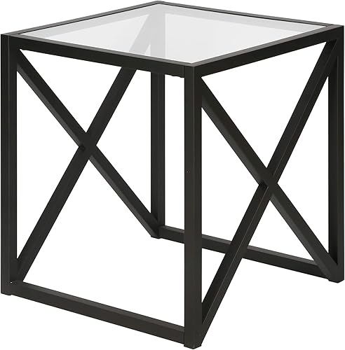 Calix - Mesa auxiliar cuadrada de 20 pulgadas de ancho en bronce ennegrecido