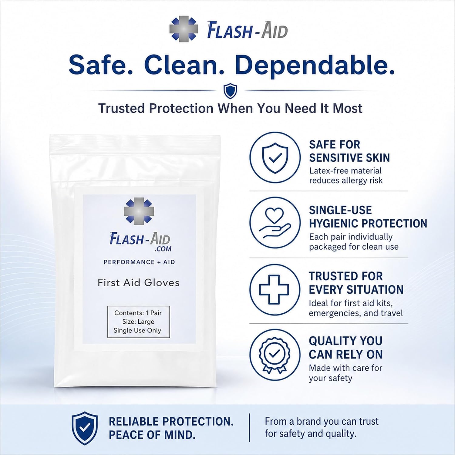 Individually Packaged Disposable First Aid Gloves Latex-Free for Emergency & First Aid Kits – Hygienic Single-Use Gloves image 5
