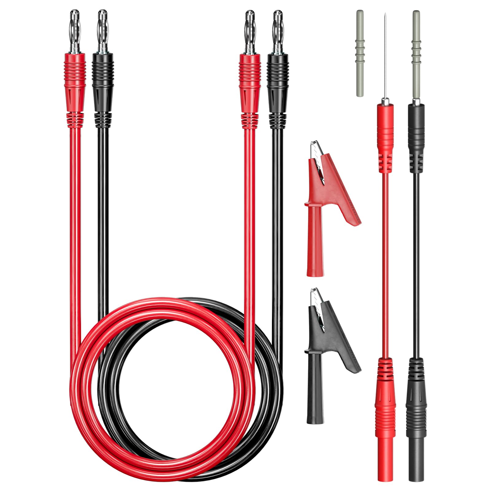 Goupchn 4mm Banana Plug Test Leads Kit, Red&Black 6PCS