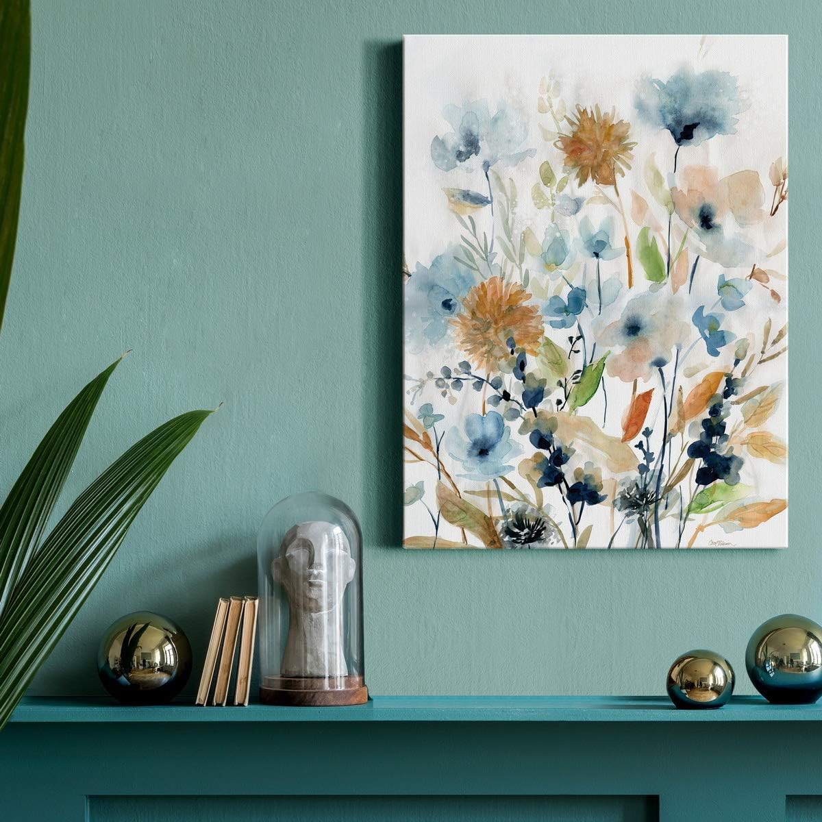 Renditions Gallery Canvas Floral Wall Art Modern Decorations Paintings Colorful Mix Flowers in Holland Spring Glam Nature Abstract Hanging Artwork Prints for Bedroom Office Kitchen - 16"X20" - LT42