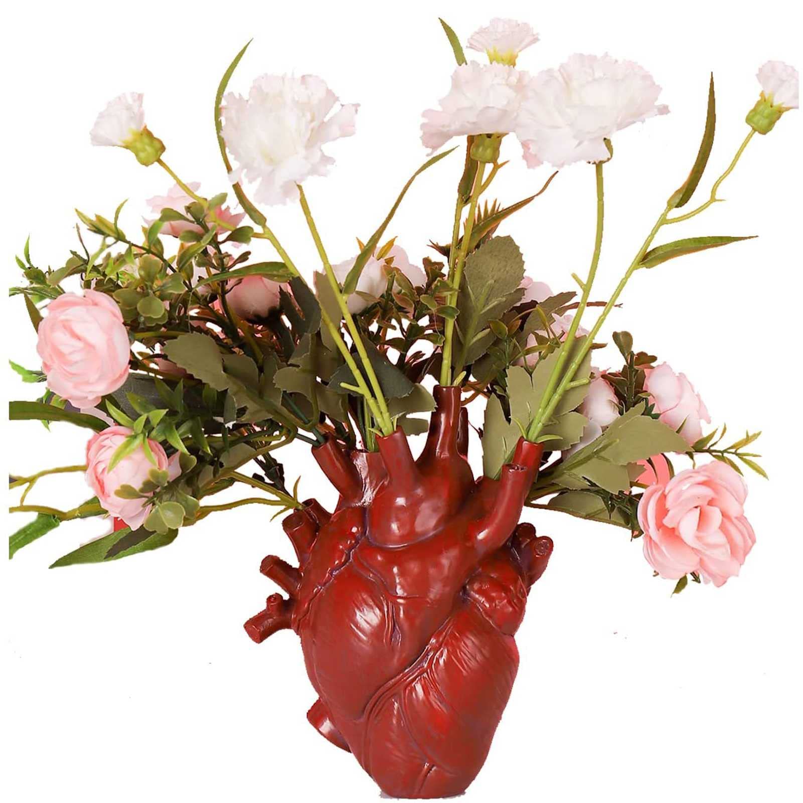 ヴィンテージ　ハート　花瓶♡ Amazon.co.jp: 花のための解剖学的な心臓の花瓶創造的なハート型