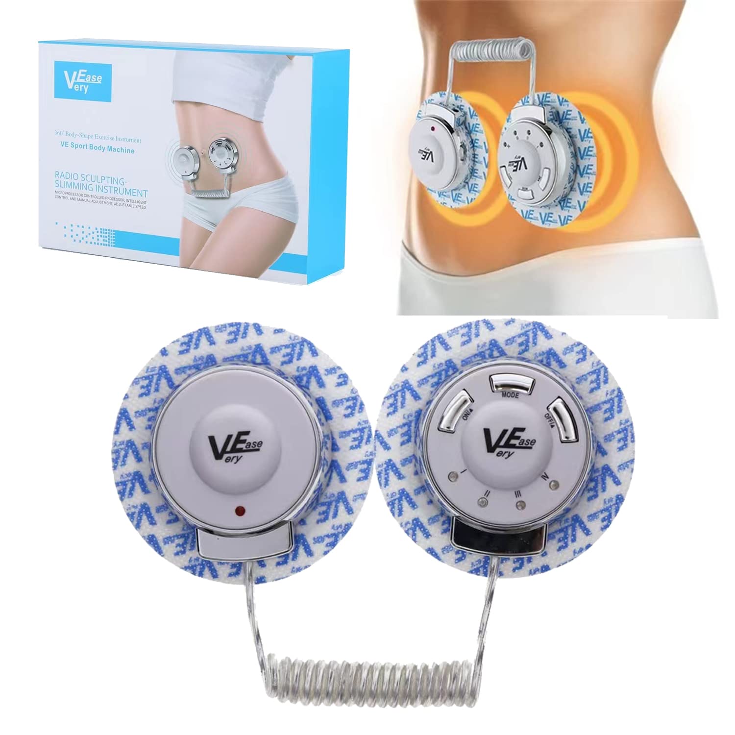 GGEROU Cellulite Massager Body Shaping Machine for Women，Body Shaper Fat Dissolve Beauty Machine for Waist Reduction - Physical Belly Massager Device Body Sculpting Machine