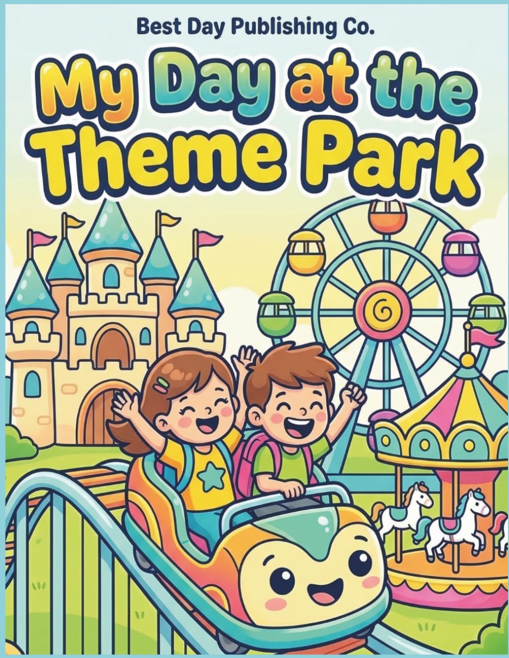 My Day at the Theme Park: A Magical Travel Coloring Book for Kids