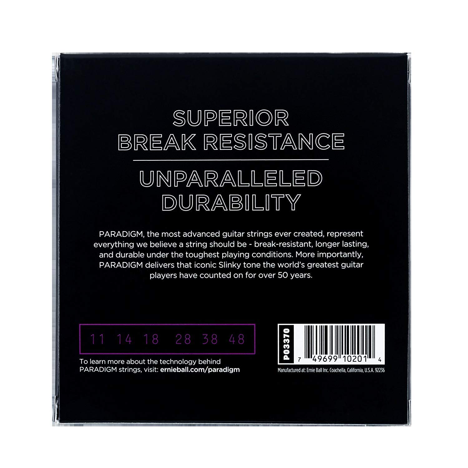 Ernie Ball Power Slinky Paradigm E-Gitarrensaiten, 3er-Pack, Stärke 11-48