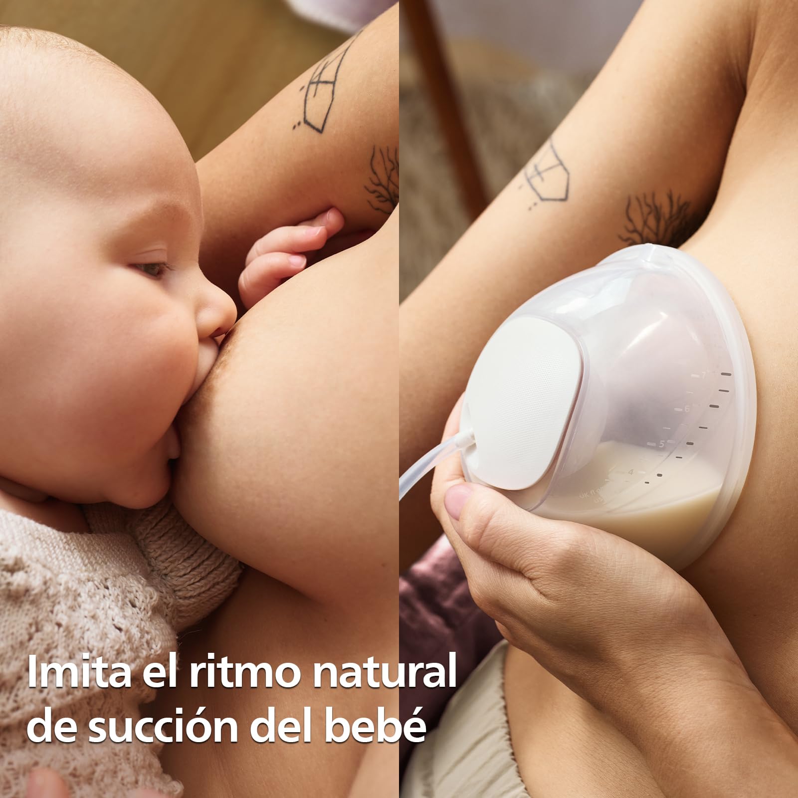Philips AVENT SCF532/11 podwójny elektryczny laktator do szpitala, pompa do 85 razy na minutę, ultralekkie kubki do kolekcji, silikonowe osłony SkinSense, SCF532/11