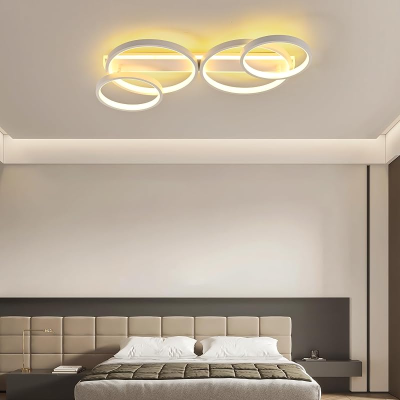 KUKAK LED Mennyezeti Lámpa Gyűrű Alakú Dimmelhető Távirányítóval 4 Izzó 60W