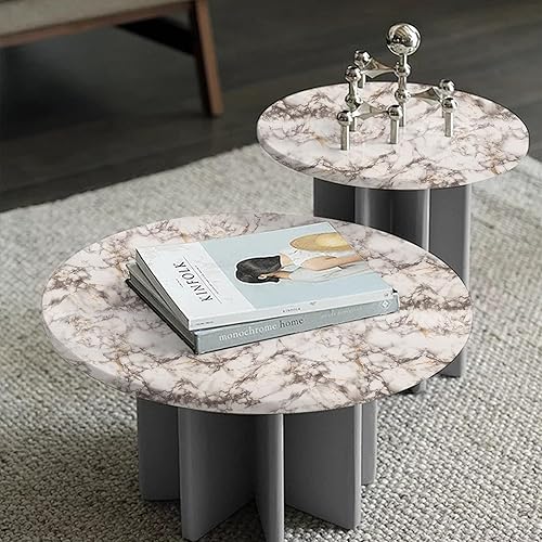 Miniatura 4 de Decoroom Papel adhesivo de mármol para encimeras de 35.43 x 118 pulgadas, papel tapiz de mármol de granito brillante para gabinetes de cocina y