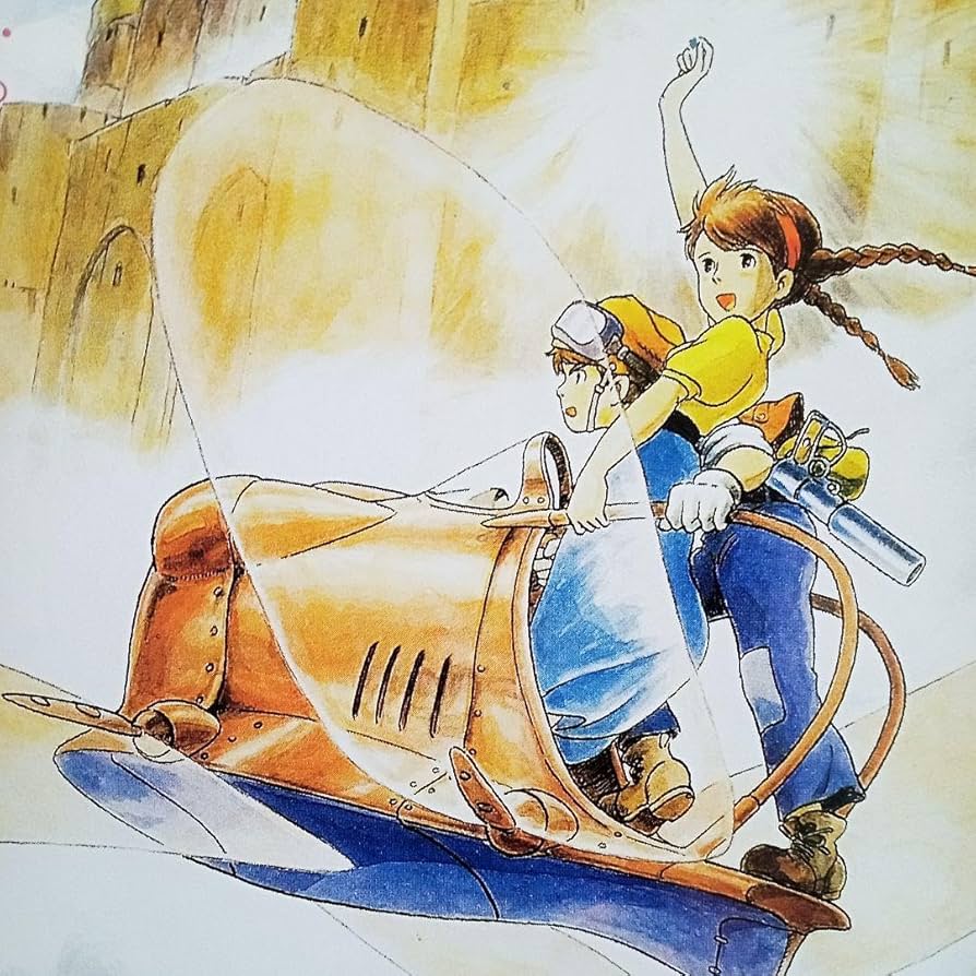 【額付き】天空の城ラピュタ　ポスター　フランス語　980mm✕678mm 額付き】天空の城ラピュタ ポスター フランス語 980mm✕678mm 額