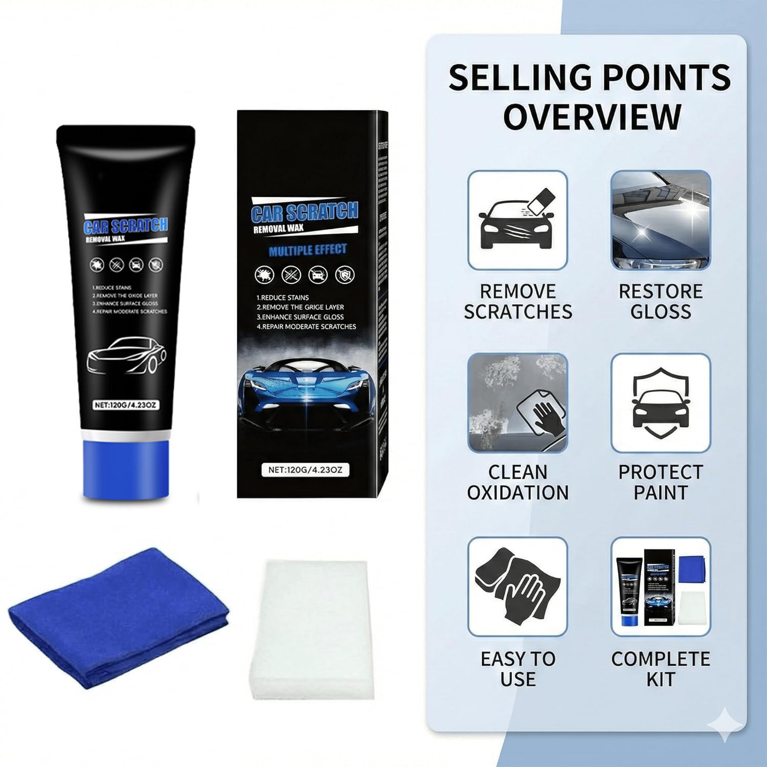 2026 New Upgraded Erase Car Scratch Remover for Deep Scratches, Car Paint Scratch Remover for Vehicles, Car Scratch Repair Kit, Cars Paint Scratch Repair — view 2