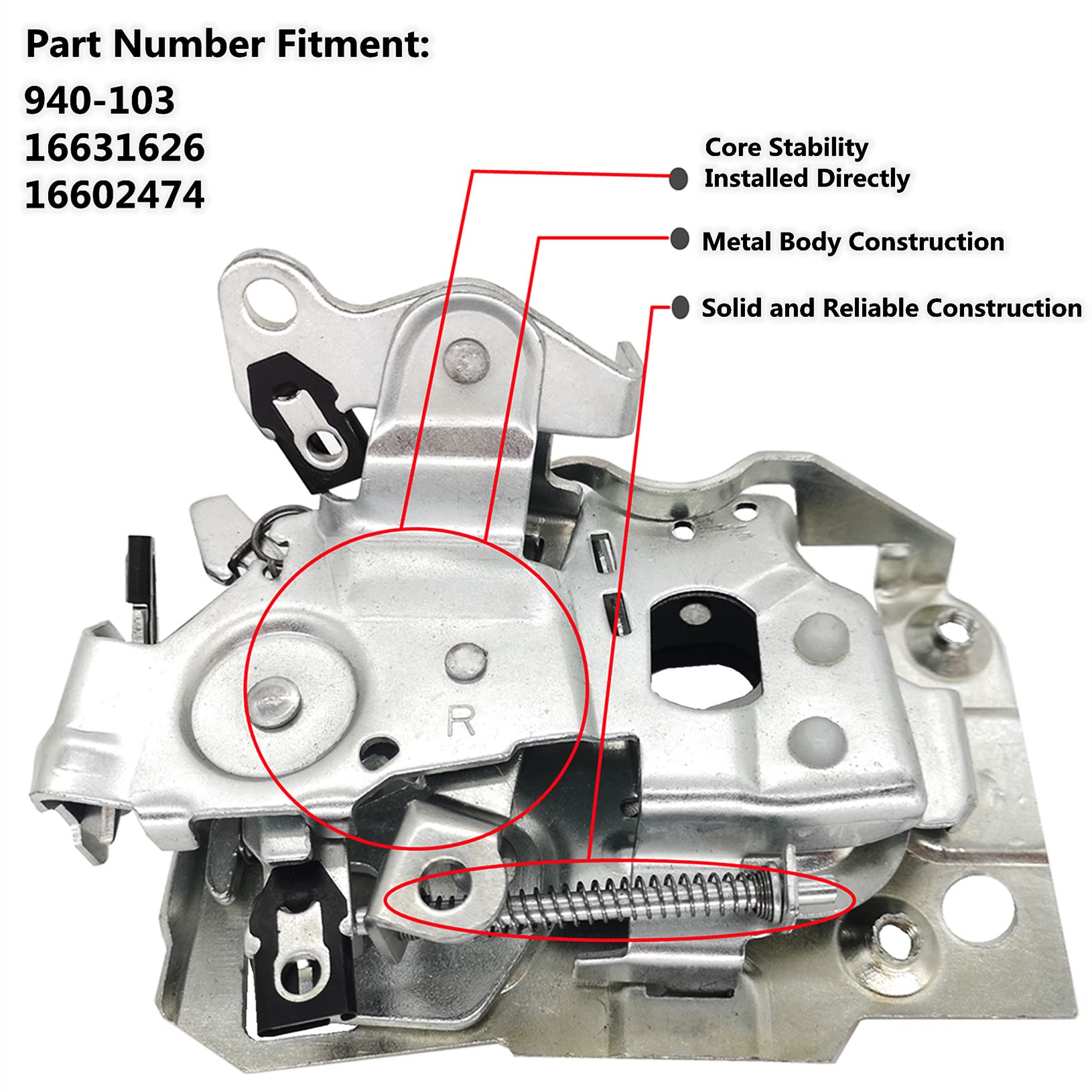 Door Latch Assembly Door Lock Latch Assembly Front Left LH Driver Side ...