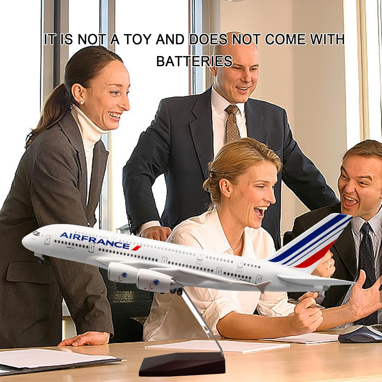 1:160スケール A380 フランス航空プロトタイプダイキャスト合金モデル、ライト付き、格納式ランディングギア、航空愛好家向けのリ