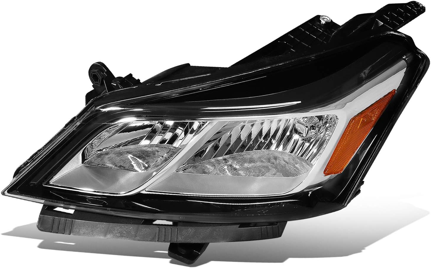 Auto Dynasty Headlights Assembly Compatible with 2013-2017 Chevy Traverse, Driver Left Side Halogen Headlamps Replacement, GM2502375 OE Style, Black Housing Amber Corner