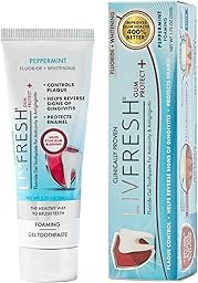 LIVFRESH Gum Protect Toothpaste Gel, Gingivitis Treatment, Reduces Bleeding, Swollen Gums 400% Better, Cavity Protection, Remineralizes Teeth, Whitens Teeth, Stannous Fluoride (1.75 Ounce (Pack of 1)
