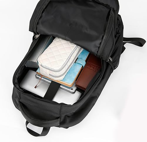 Miniatura 5 de Della Gao - Estuche para lápices de gran capacidad, multifuncional, de nailon, unisex, organizador de artículos de papelería de oficina, color negro