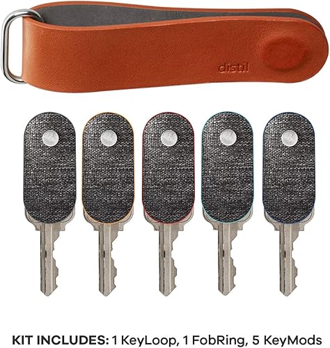 Miniatura 2 de Distil Union Ferris KeyLoop Kit (con funda de piel, 5 KeyMods, FobRing)