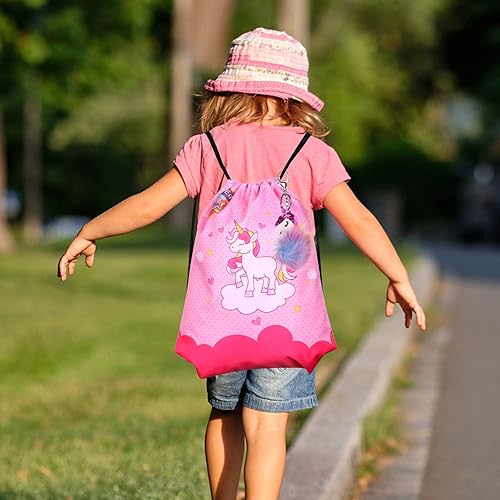 Miniatura 6 de Golray Juego de regalos de súper hermana mayor con capa de superhéroe, máscara de ojos de unicornio, collar de pulseras de unicornio, mochila con