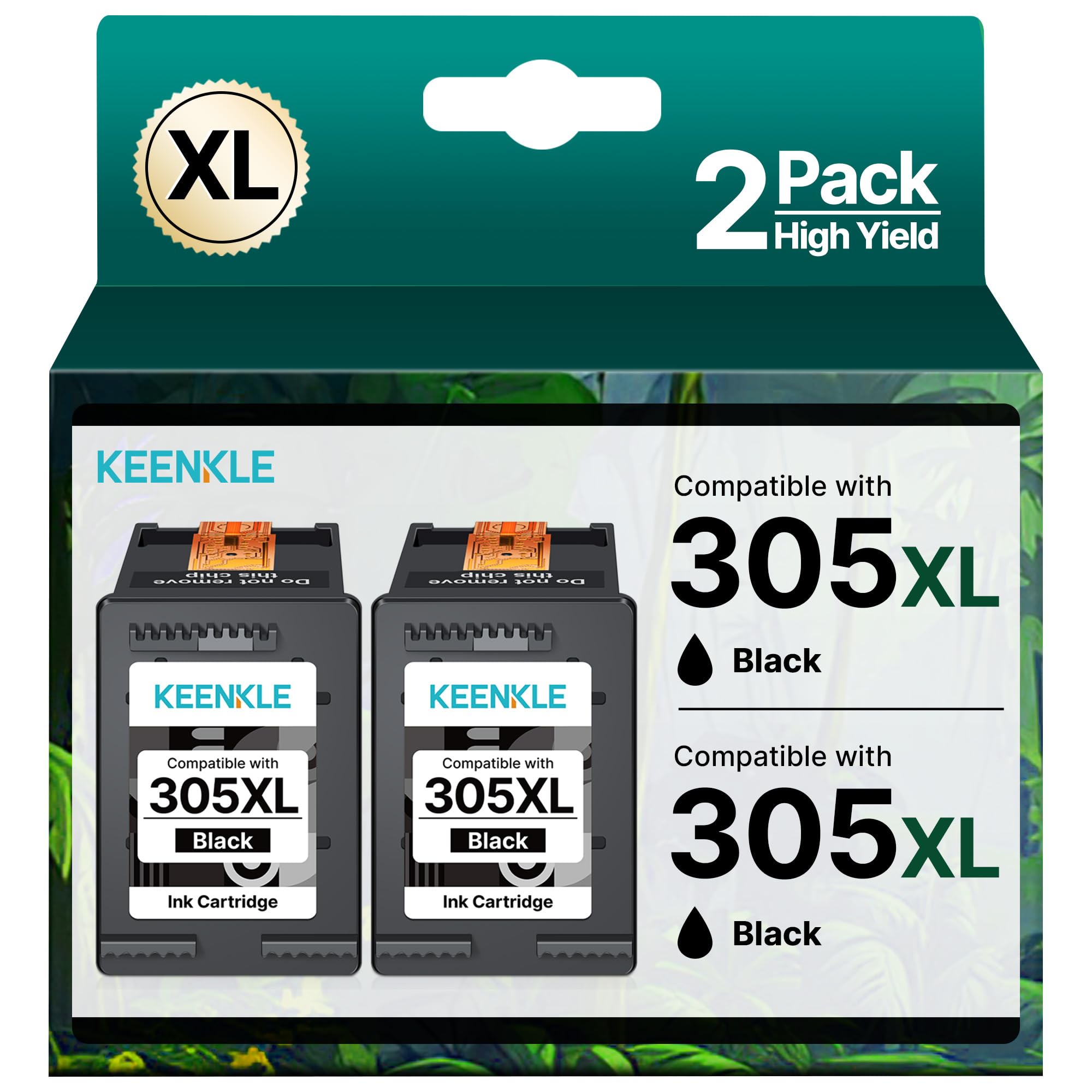 KEENKLE 305XL Cartouches de rechange pour HP 305 XL pour HP DeskJet 2820e | 305 XL Compatible avec HP DeskJet 2820e 2800e 2823e Envy 6010 6020 6032 Envy Pro 6400 6420 6430 avec puce