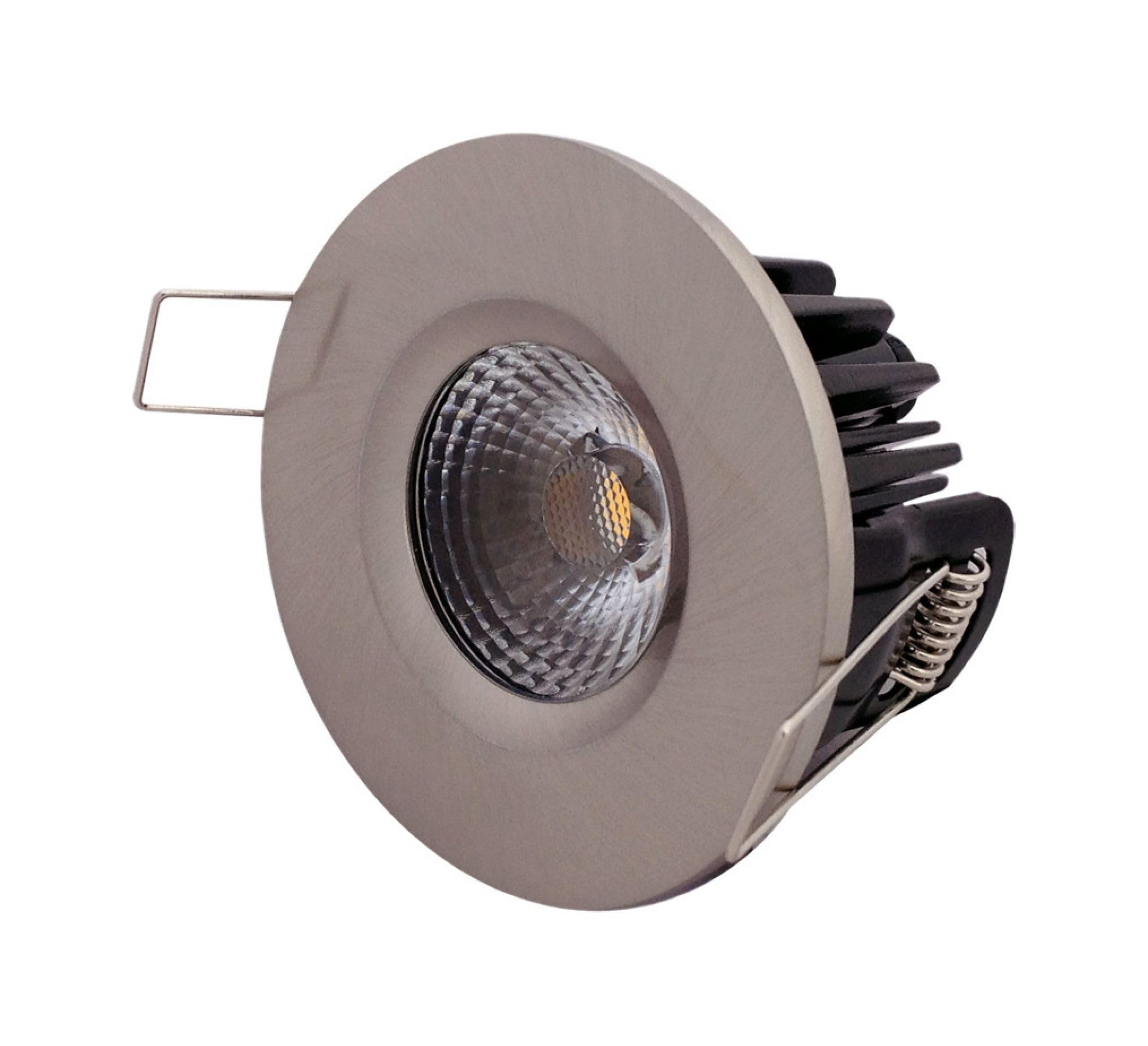 Leyton Lighting ELAN-3K-BN Elan Dimmable LED Downlight, IP65, Brushed Nickel, Warm White