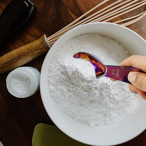 Miniatura 14 de Juego de 2 cucharas de café de acero inoxidable (1 cucharada, 2 cucharadas) Cucharas de café duraderas con mango ergonómico, cucharada de medición