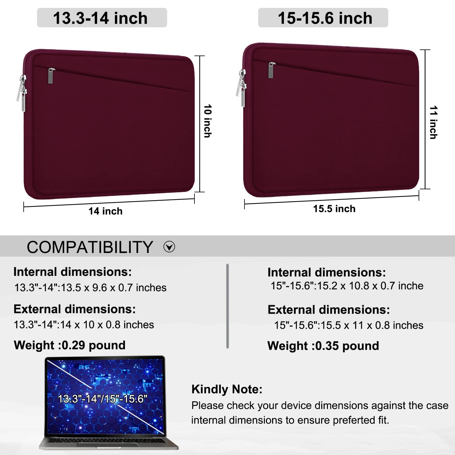 Wine Red / 15.6 Inch